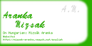 aranka mizsak business card
