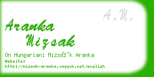 aranka mizsak business card